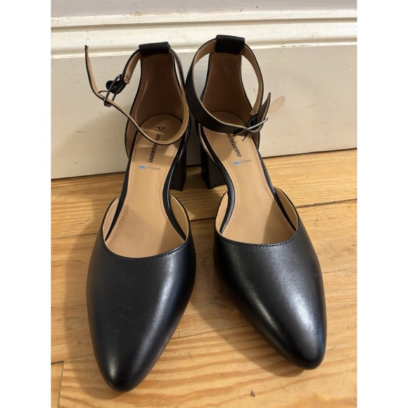 Johnston & Murphy Women's Black Leather Vicki Ankle Strap Heels Size 11M $148 - Picture 2 of 6